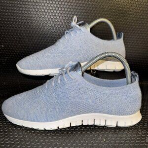 Cole Haan OriginalGrand Wool Stitchlite Wingtip Blue Oxford Shoes Women Size 7.5